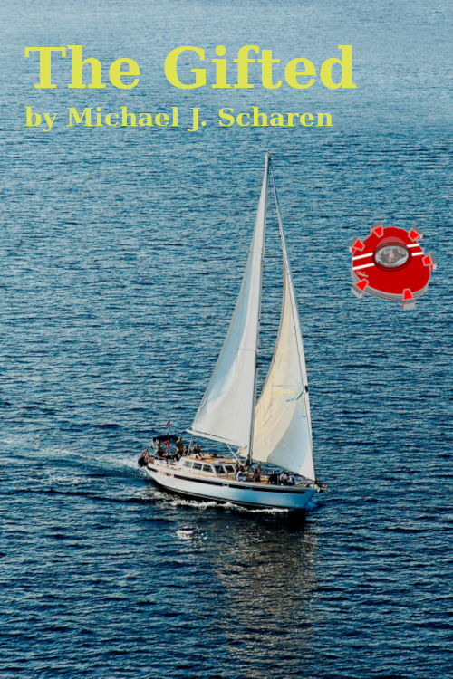 Sailboat and homemade flying saucer buzzing.